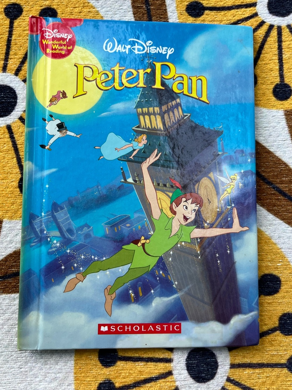 Disney Peter Pan 2007 Scholastic Hardcover Vintage Wonderful World Reading Book